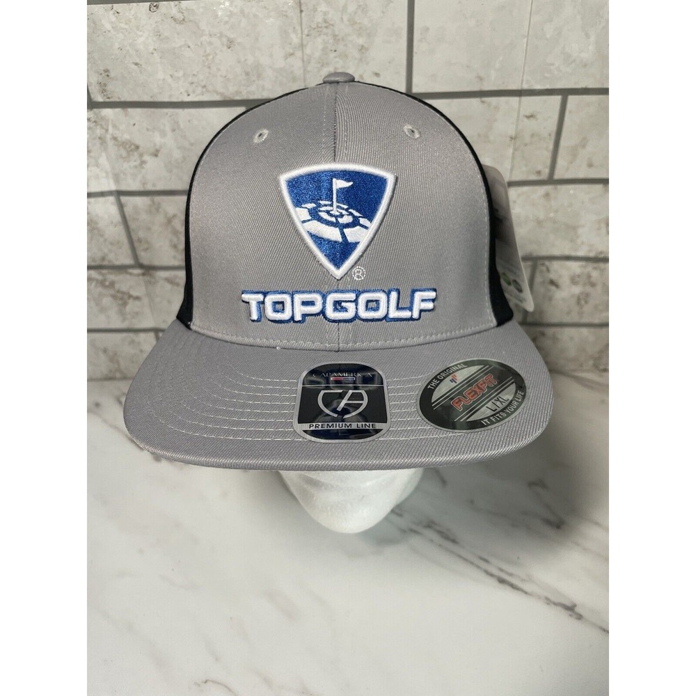 CapAmerica TOPGOLF Hat i8503 Structured Hat Cap FlexFit Sz L-XL NWT